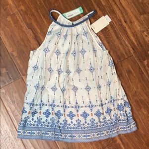 Skies are Blue Pannie Pleat Detail Halter Top